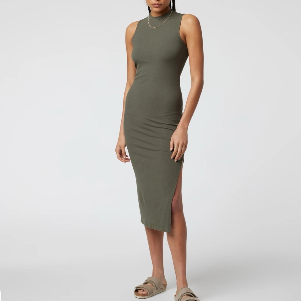 Vuori Pose Sands Dress - Oregano - Women's Rib Dress Large